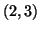 \( \left( 2,3\right) \)