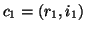 \( c_{1}=\left( r_{1},i_{1}\right) \)